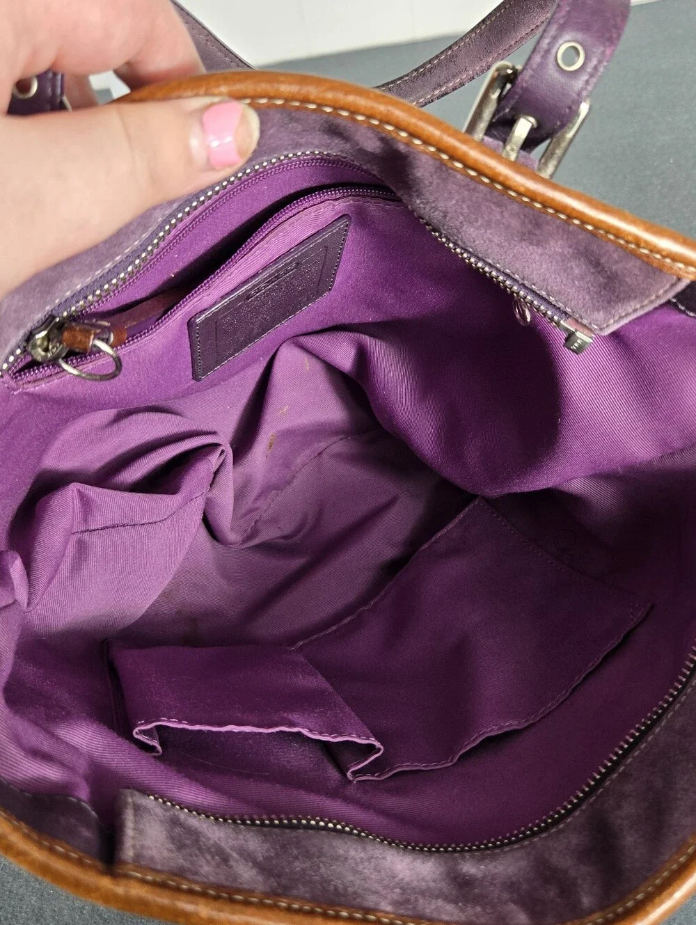 Coach suede tote